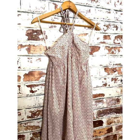 Madewell Pure Silk Geometric Print Halter Dress - Picture 6 of 12